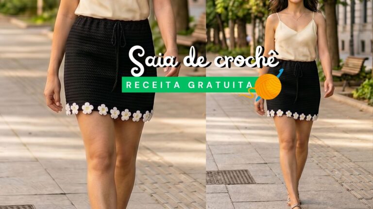 Saia de crochê / Saia Margarida